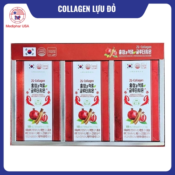 Collagen Hồng sâm Lựu Glutathione Daedong từ Hàn Quốc