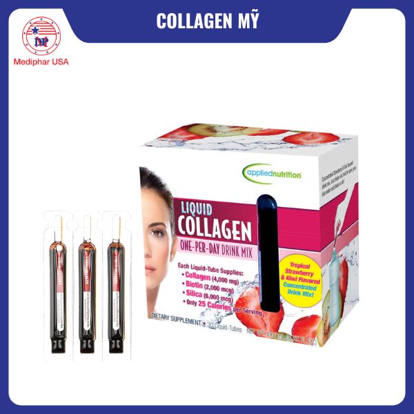 11 loại collagen của Mỹ tốt đang có mặt trên thị trường Collagen Mỹ dạng nước Liquid Collagen Applied Nutrition
