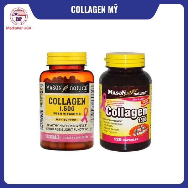 11 loại collagen của Mỹ tốt đang có mặt trên thị trường Collagen Mỹ Mason Collagen 1500
