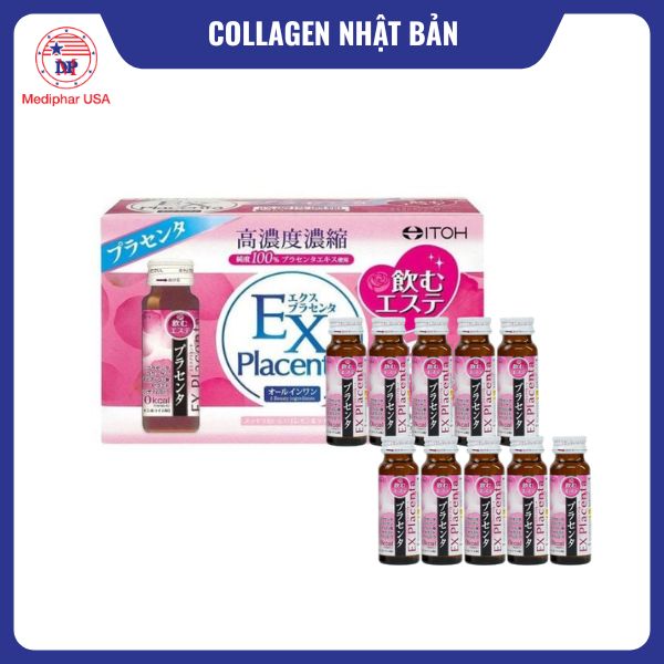 13 loại collagen Nhật Bản tốt đang có mặt trên thị trường Collagen nước của Nhật Naris ITOH EX Placenta