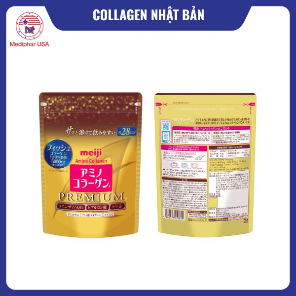 13 loại collagen Nhật Bản tốt đang có mặt trên thị trường Meiji Amino Collagen Premium của Nhật Bản
