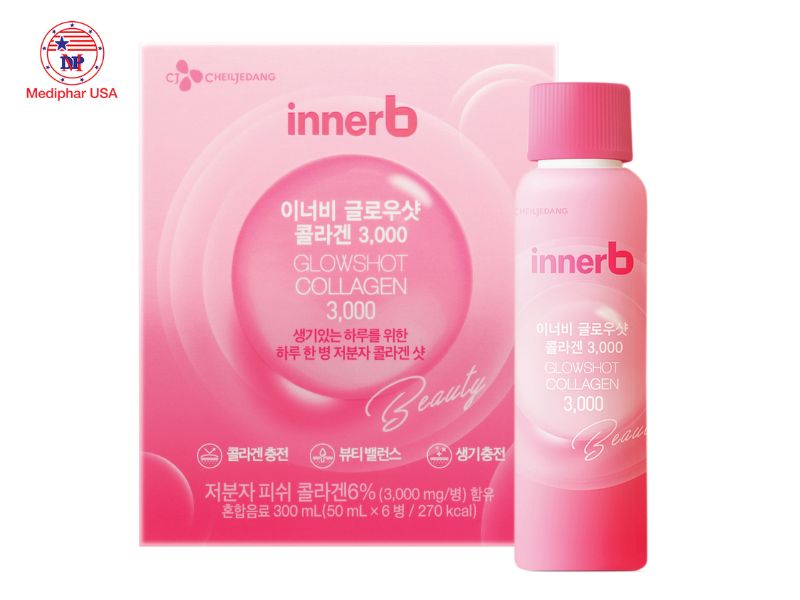 11 loại collagen trắng da tốt đang có mặt trên thị trường Nước uống Innerb Glowshot Collagen