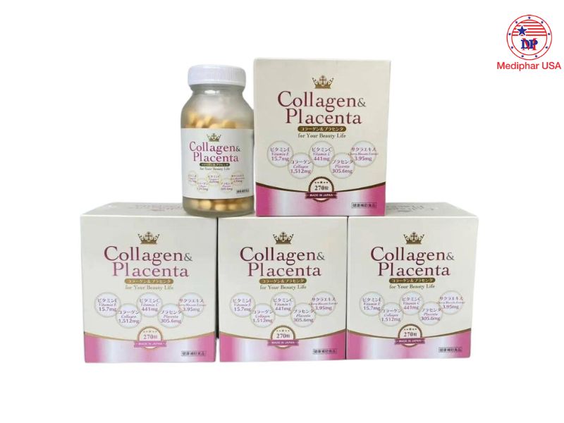 11 loại collagen trắng da tốt đang có mặt trên thị trường Viên uống trắng da Collagen & Placenta