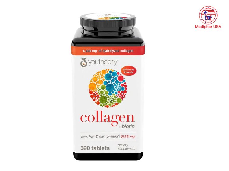11 loại collagen trắng da tốt đang có mặt trên thị trường Viên uống Youtheory Collagen