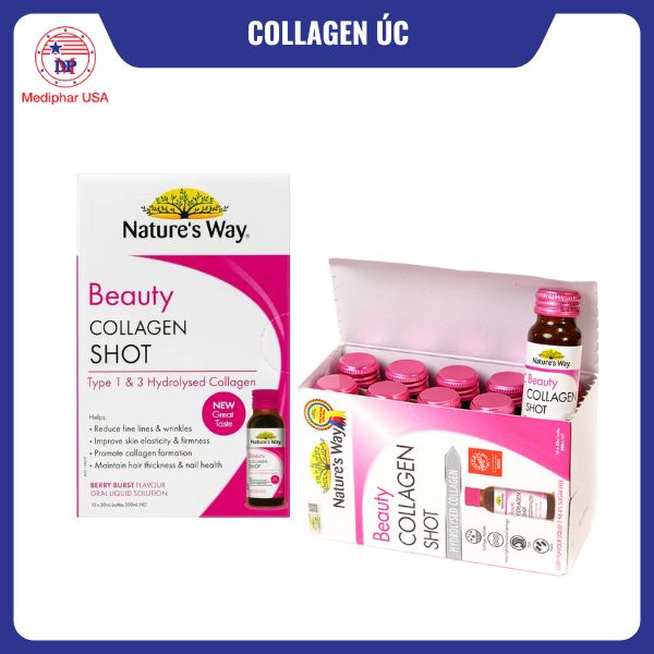 9 loại collagen Úc tốt đang có mặt trên thị trường Nước uống Beauty Collagen Shot của Úc