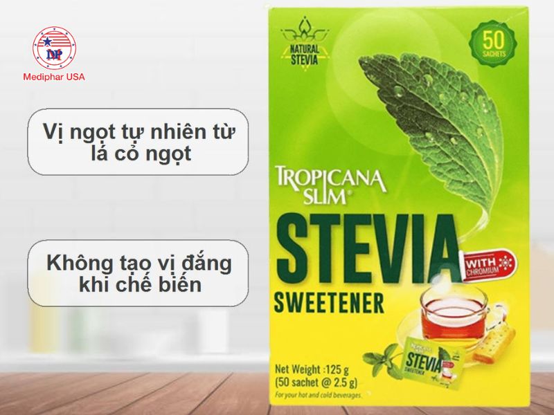 Đường erythritol là gì? Công dụng, cách dùng và lưu ý Stevia có vị ngọt đậm hơn