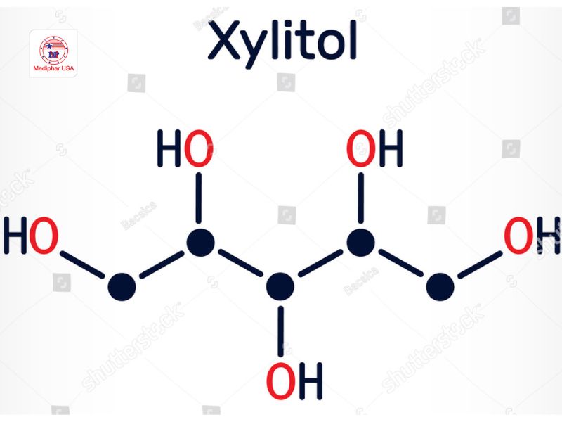 Đường Xylitol là gì? Công dụng, lợi ích là lưu ý khi sử dụng Cấu trúc hóa học của đường Xylitol