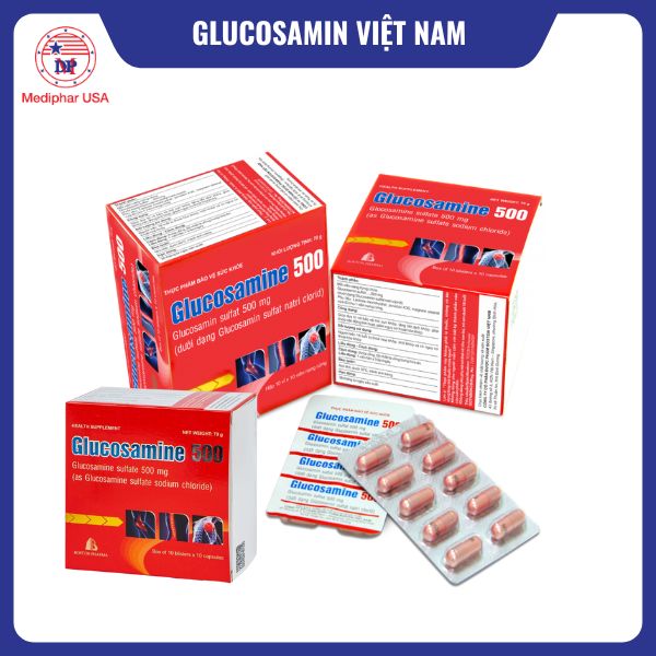 8 loại Glucosamine Việt Nam tốt đang có mặt trên thị trường Glucosamine 500 Boston