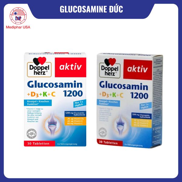 9 loại glucosamine của Đức tốt đang có mặt trên thị trường Glucosamine Đức Doppelherz 1200