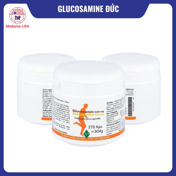 9 loại glucosamine của Đức tốt đang có mặt trên thị trường Glucosamine 500 mg + Chondroitin 400 mg