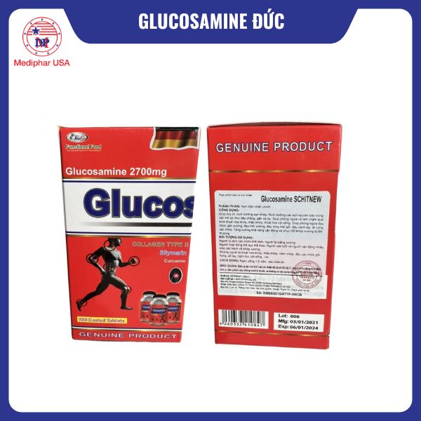 9 loại glucosamine của Đức tốt đang có mặt trên thị trường Glucosamine Schitnew 2700mg