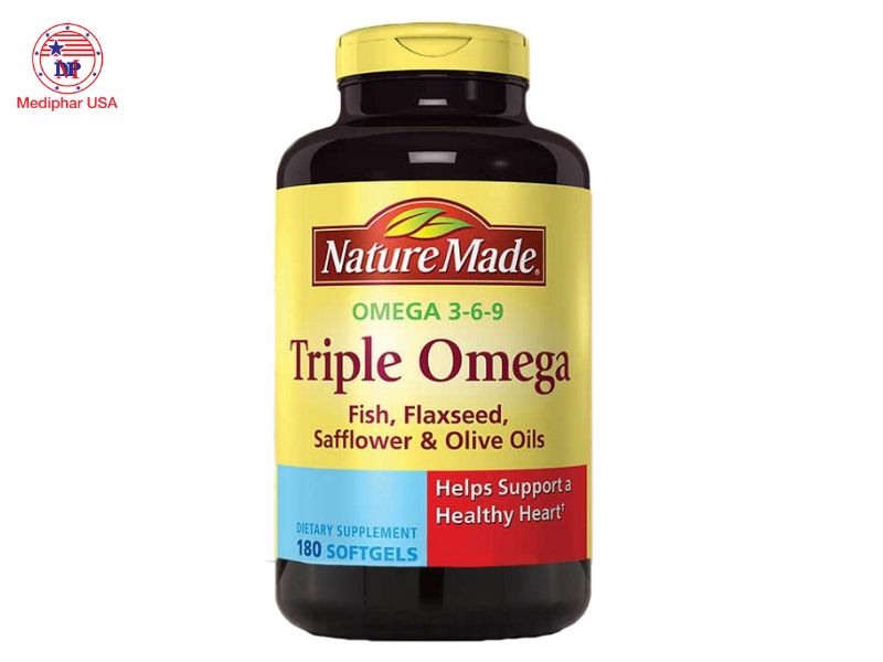10 loại Omega 3 của Mỹ tốt được tin dùng hiện nay Viên uống Triple Omega 3 6 9 Nature Made của Mỹ