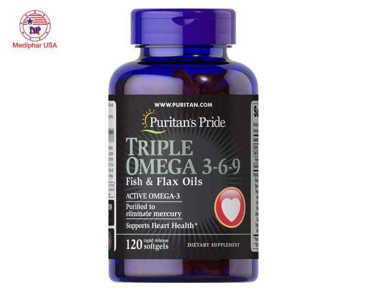 10 loại Omega 3 của Mỹ tốt được tin dùng hiện nay Omega 3 6 9 Fish Oil Puritan's Pride của Mỹ
