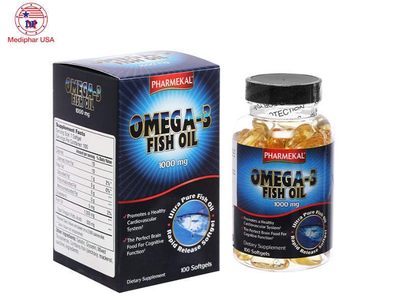 10 loại Omega 3 của Mỹ tốt được tin dùng hiện nay Dầu cá Omega 3 Pharmekal của Mỹ