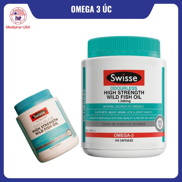 Dầu cá Swisse 1500mg của Úc 400 viên