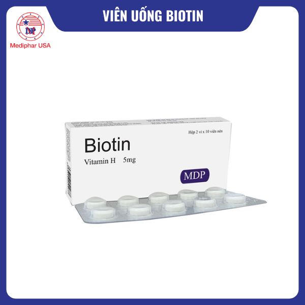 Viên uống biotin 5mg Vitamin H MDP