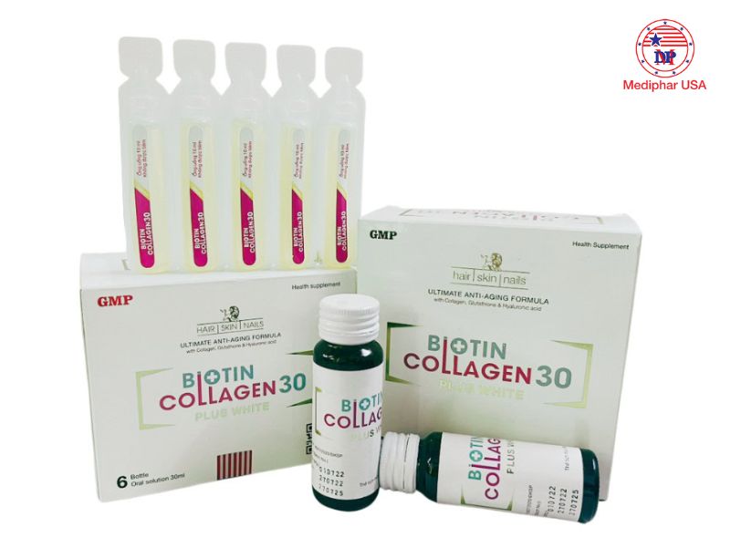 Biotin Collagen 30 Plus White kết hợp nhiều thành phần giúp tăng hiệu quả