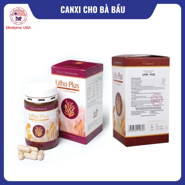 10 loại canxi cho bà bầu tốt đang có mặt trên thị trường Canxi cho bà bầu Litho Plus