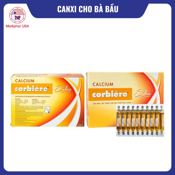 10 loại canxi cho bà bầu tốt đang có mặt trên thị trường Canxi cho bà bầu Corbiere