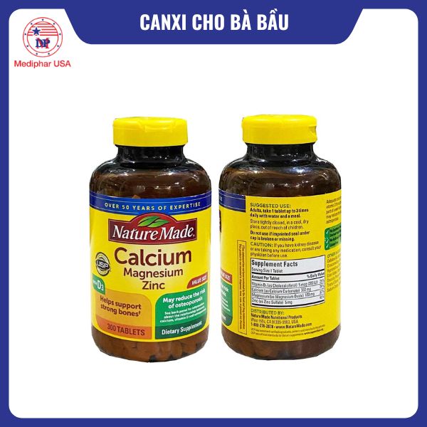 10 loại canxi cho bà bầu tốt đang có mặt trên thị trường Canxi cho bà bầu Natural Made