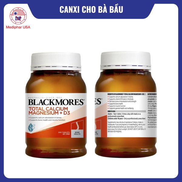10 loại canxi cho bà bầu tốt đang có mặt trên thị trường Blackmores Pregnancy Iron & Blackmores Calcium & Magnesium + D3