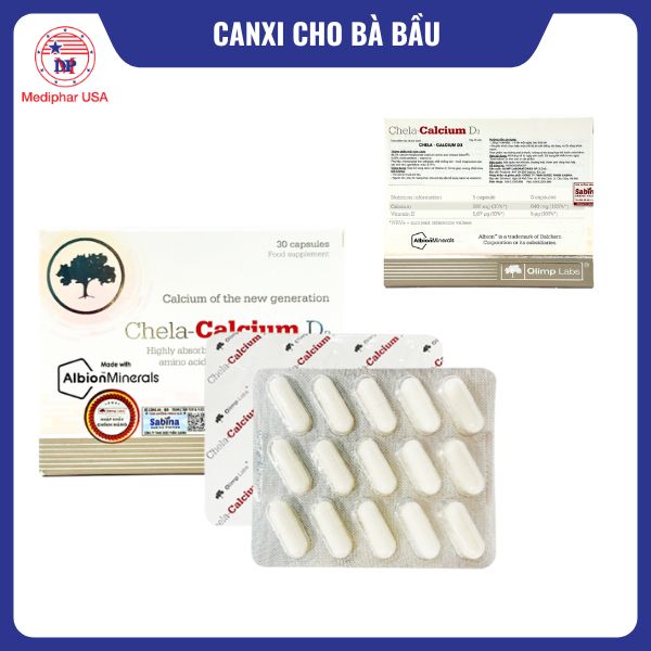 10 loại canxi cho bà bầu tốt đang có mặt trên thị trường Chela Calcium D3