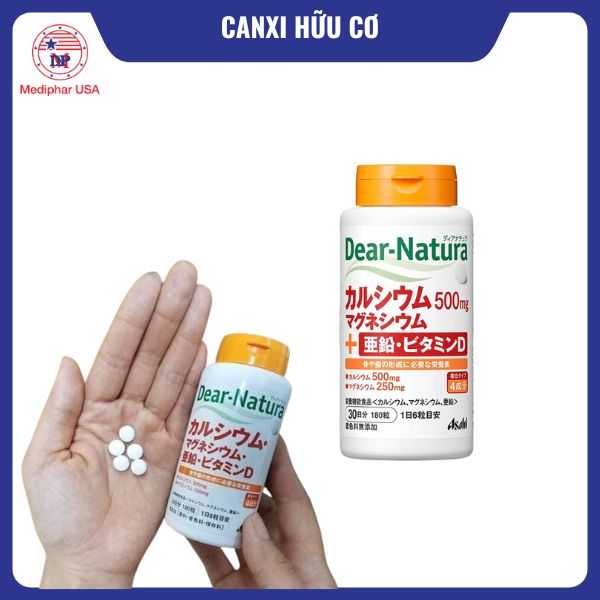 12 loại canxi hữu cơ tốt đang có mặt trên thị trường Canxi hữu cơ Asahi Dear Natura