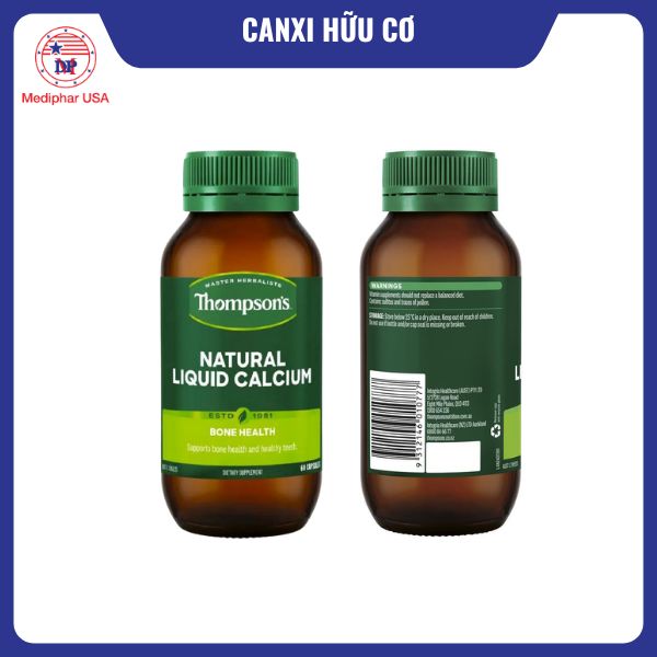 12 loại canxi hữu cơ tốt đang có mặt trên thị trường Canxi hữu cơ Thompson's Calcium