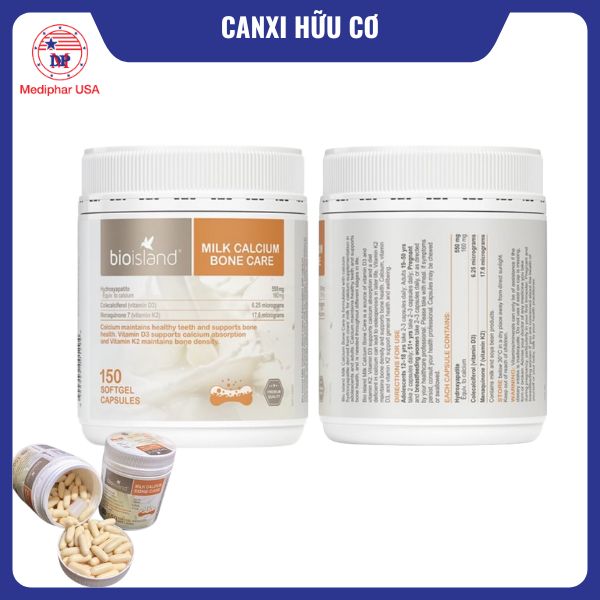 12 loại canxi hữu cơ tốt đang có mặt trên thị trường Bio Island Milk Calcium Bone Care