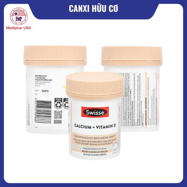 12 loại canxi hữu cơ tốt đang có mặt trên thị trường Swisse Calcium + Vitamin D
