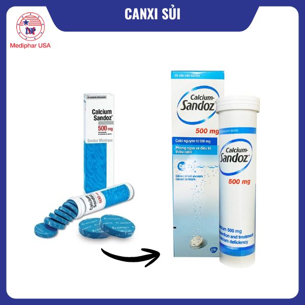 Calcium sủi Sandoz 500mg