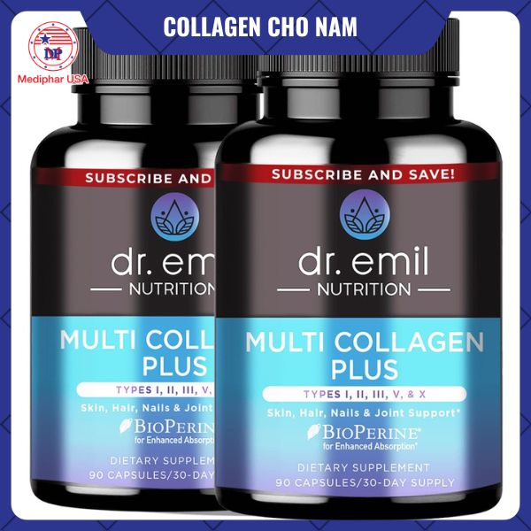 8 loại collagen cho nam tốt đang có mặt trên thị trường Dr Emil Nutrition Multi Collagen Pills