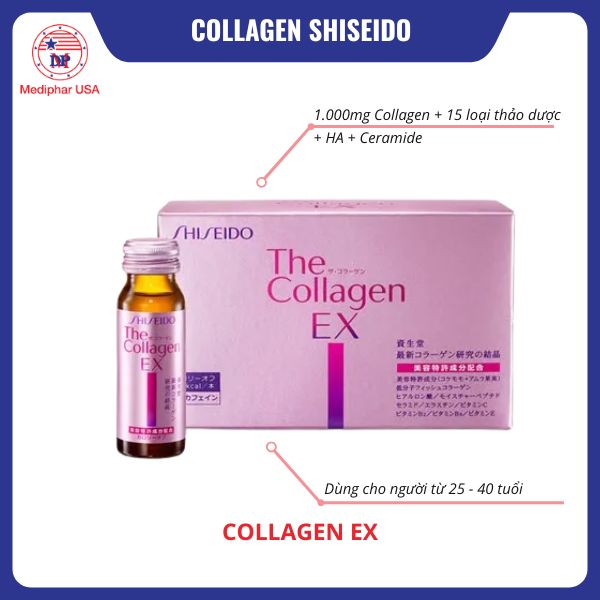 Collagen Shiseido có tốt không? Công dụng, cách dùng và lưu ý Collagen Shiseido EX