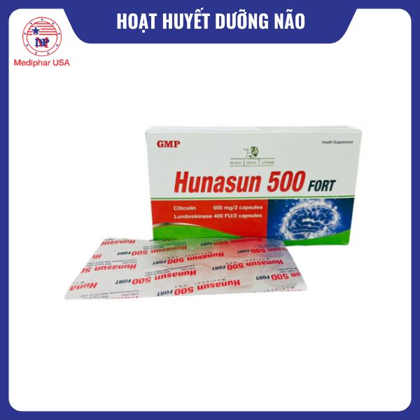 8 loại hoạt huyết dưỡng não tốt, được tin dùng hiện nay Hoạt huyết dưỡng não Hunasun 500 FORT