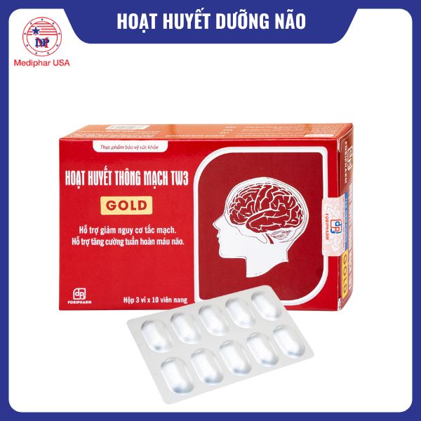 8 loại hoạt huyết dưỡng não tốt, được tin dùng hiện nay Hoạt huyết thông mạch Gold TW3