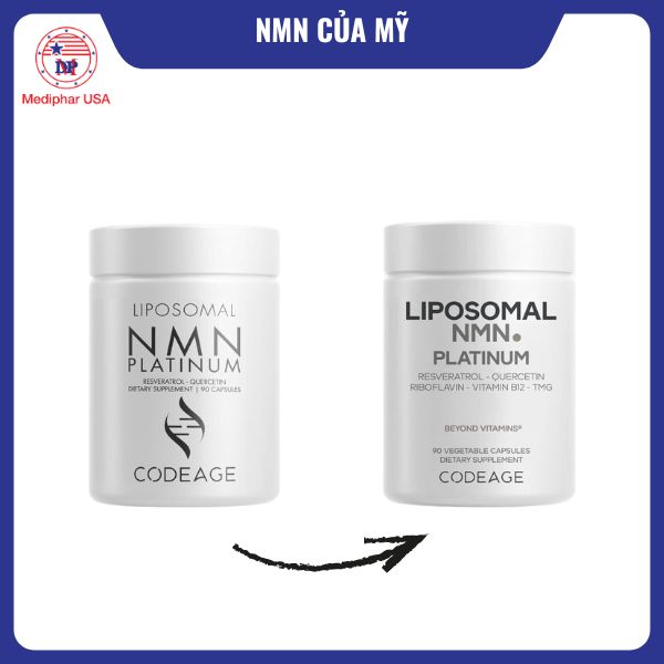 7 loại NMN của Mỹ tốt đang có mặt trên thị trường Liposomal NMN Platinum Codeage 90 viên