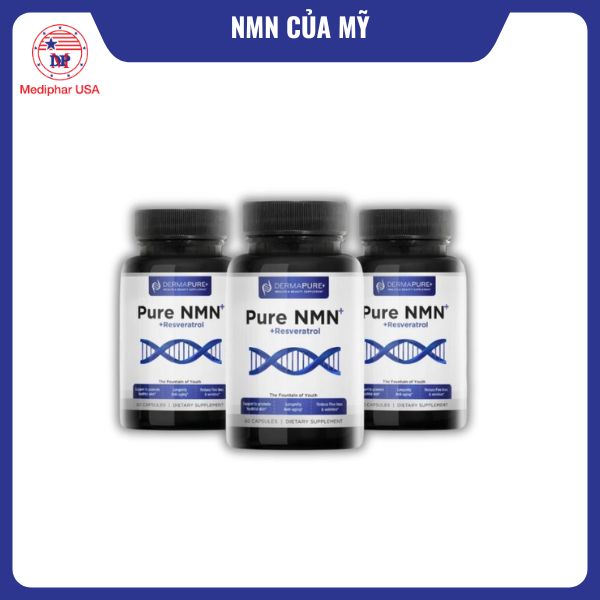7 loại NMN của Mỹ tốt đang có mặt trên thị trường NMN của Mỹ Pure NMN Plus 60 viên