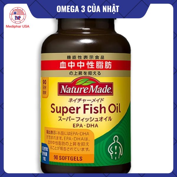 10 loại omega 3 của Nhật tốt đang có mặt trên thị trường Viên dầu cá Nature Made Super Fish Oil