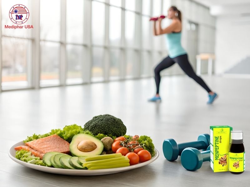 Thực phẩm bảo vệ sức khỏe là gì? Lợi ích, cách phân biệt và lưu ý khi dùng Kết hợp ăn uống, vận động hợp lý khi sử dụng thực phẩm bảo vệ sức khỏe