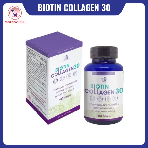 7 loại NMN của Mỹ tốt đang có mặt trên thị trường Biotin Collagen 30 Mediphar USA