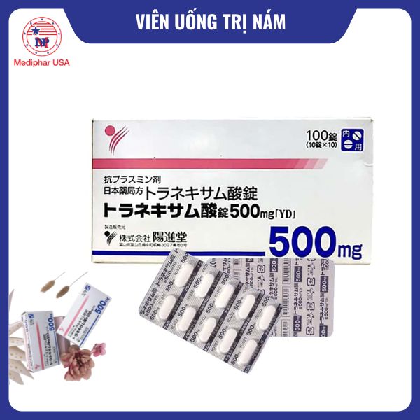 11 viên uống trị nám tốt đang có mặt trên thị trường Transamin 500mg