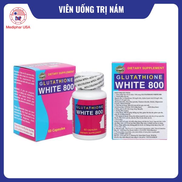 11 viên uống trị nám tốt đang có mặt trên thị trường Glutathione White 800