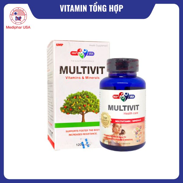 10 viên uống vitamin tổng hợp tốt đang có mặt trên thị trường Multivit Mediphar USA