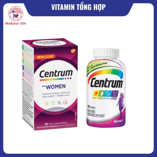 10 viên uống vitamin tổng hợp tốt đang có mặt trên thị trường Vitamin tổng hợp Centrum Women