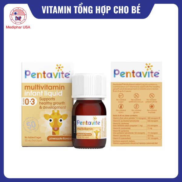 Pentavite Multivitamin + Iron Kids Liquid