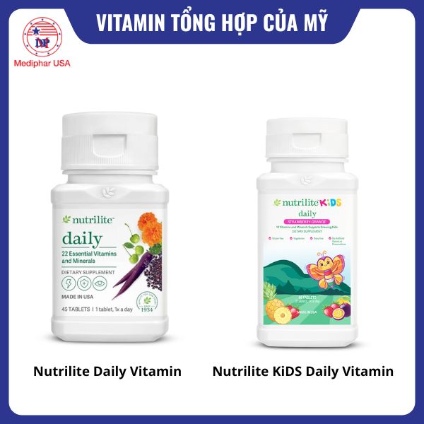 Nutrilite Daily Vitamin và Nutrilite KiDS daily