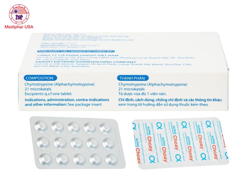 Thành phần và dạng bào chế thuốc Alpha Choay