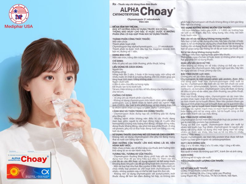 Hướng dẫn sử dụng của thuốc Alpha Choay