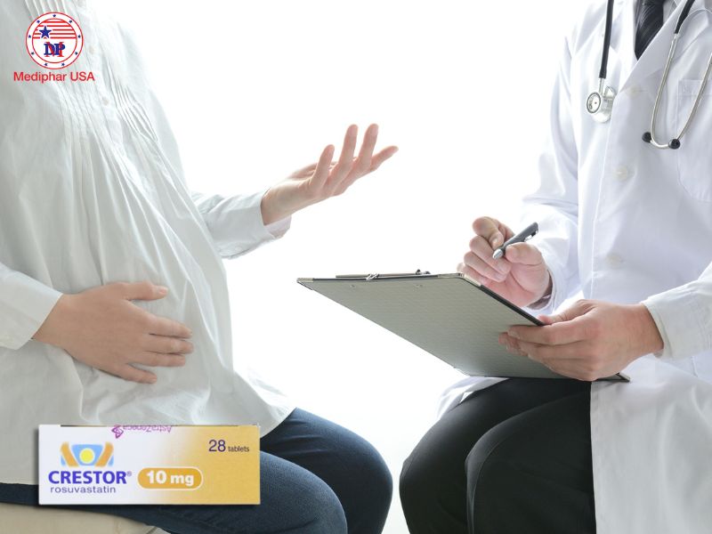 Không sử dụng Crestor 10mg cho phụ nữ có thai, đang cho con bú