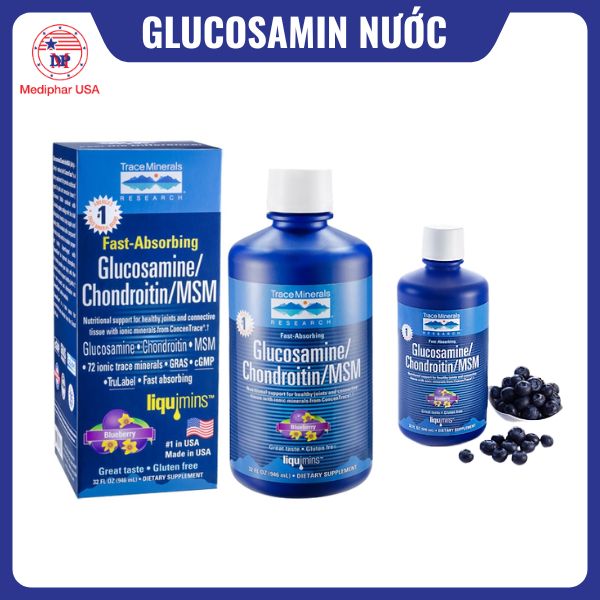 Trace Minerals Glucosamine, Chondroitin & MSM dạng nước